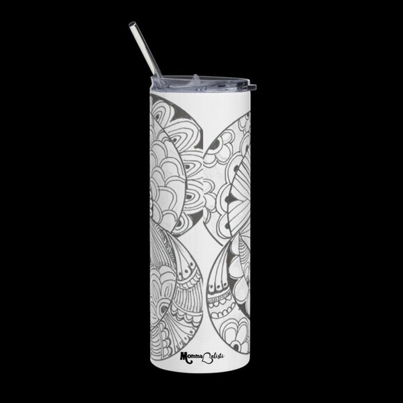 BW Maude Tumbler by Momma Balisti - 20oz Stainless Steel Tumbler @MommaBalisti - Picture 1 of 4